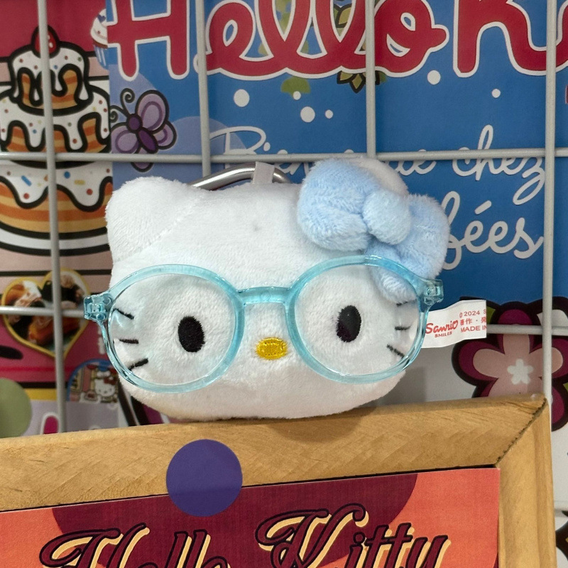 黑色草帽kitty帽宝宝挂件爱心扣公仔玩偶可爱赫本风挂饰钥匙扣|undefined