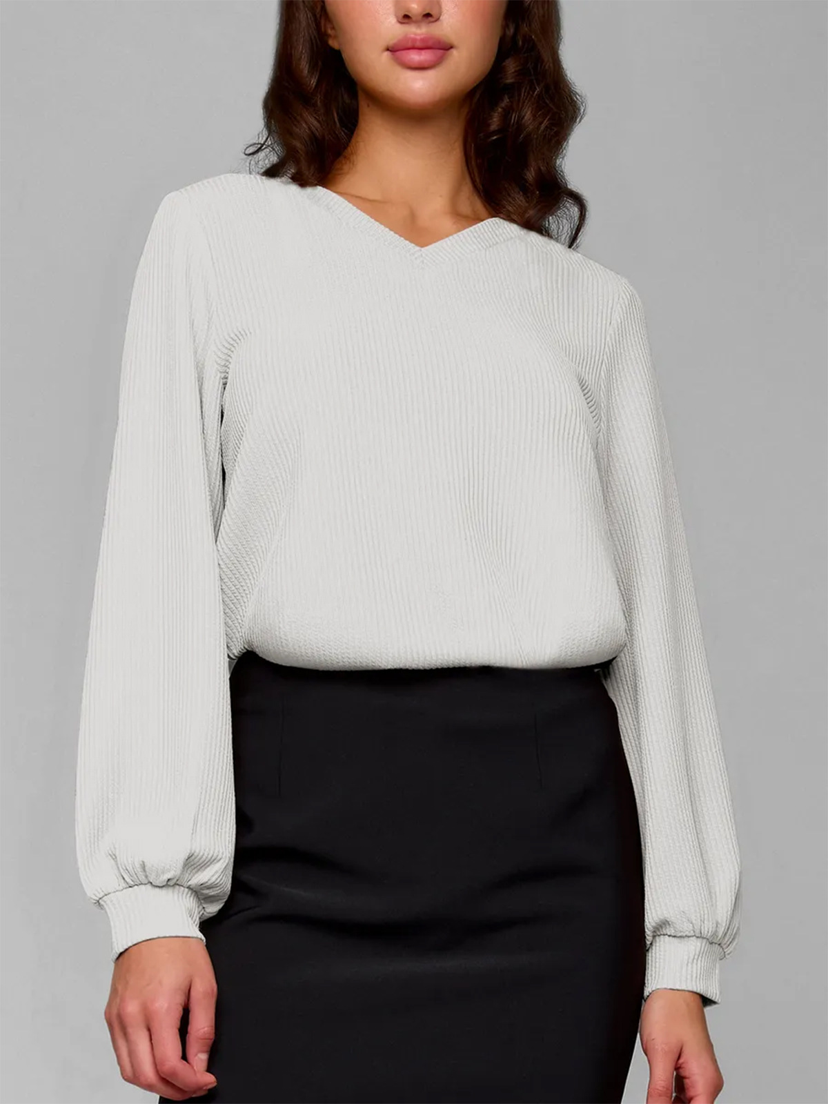 Comercio extranjero ropa de mujer transfronteriza Rusia explosión otoño invierno camisetas de punto de color sólido al por mayor fabricantes de camisetas de punto suéter de cuello en V mujeres