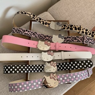 Cute cartoon star kt cat belt accessories female hot girl style Asian culture y2k versatile jeans versatile belt