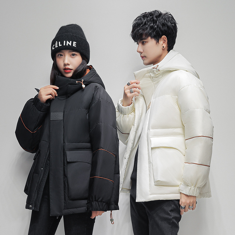 Invierno 90% blanco de la camisa de pluma de hombre engrosado nuevo estándar nacional sombrero abrigo frío abrigo de pluma de hombre