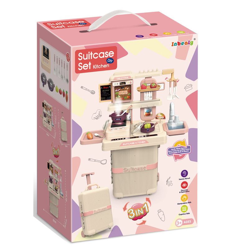 Simulación infantil transfronteriza 3 en 1 spray cocina postres juegos de joyas caseros caseros mascotas juguetes médicos
