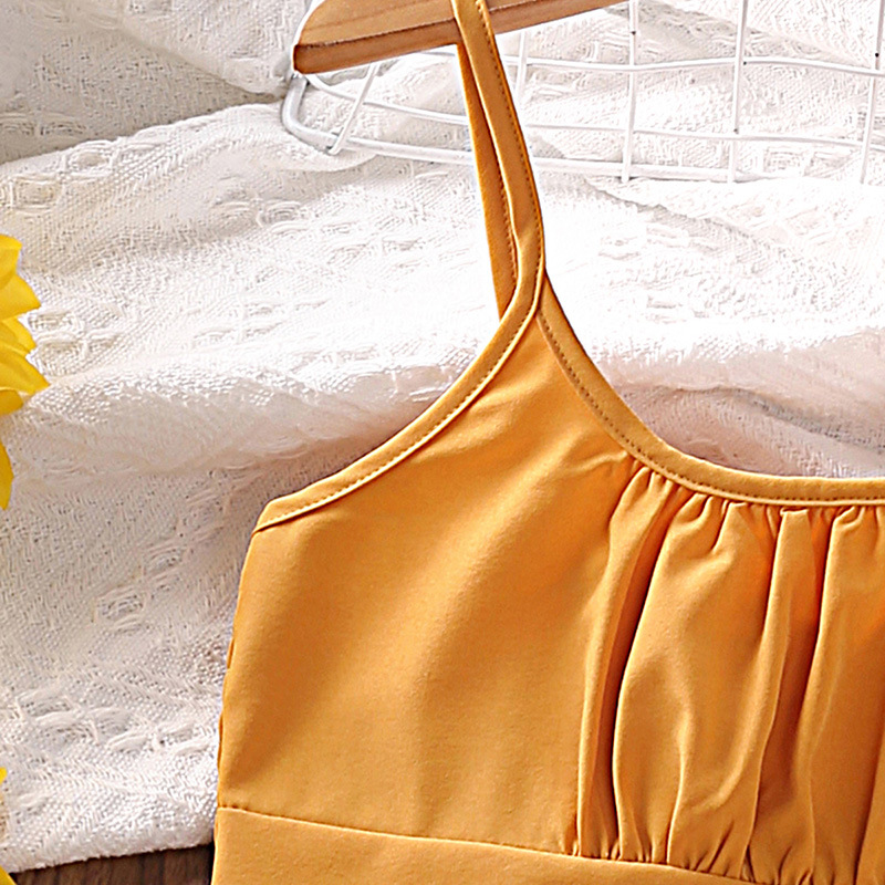 Abbigliamento per bambini 2024 estate nuovo set di ragazze con gonna corta a pieghe in stile western_voghion.com