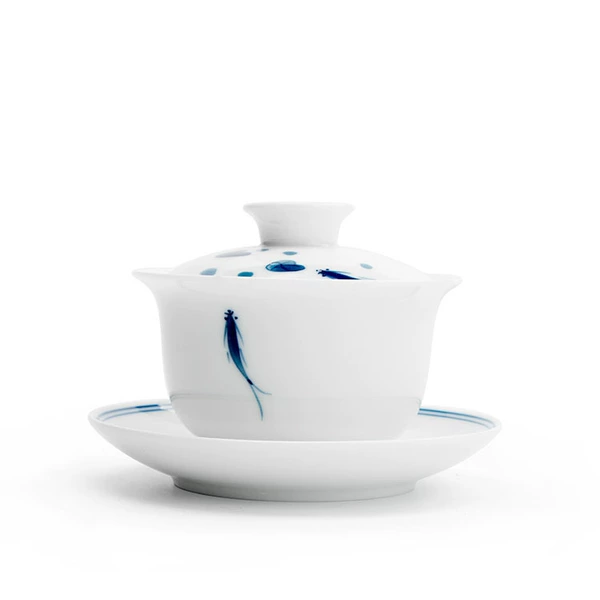 Three fishes calla lily bowl