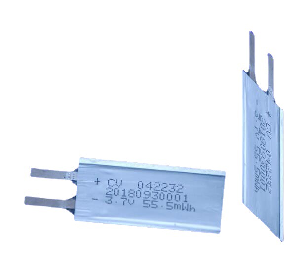 0.4mm超薄小智能银行卡锂电池固态穿戴电池3.7V15mAh042232