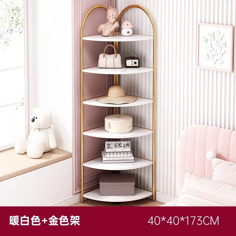 40cm seis capas de blanco crema + estante dorado; montaje