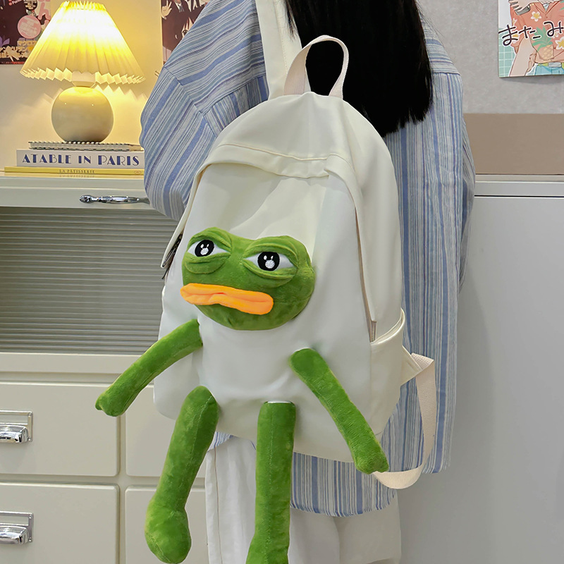 Doll Ugly Cute Backpack Japanese Style Cartoon Doll Schoolbag Women's Ins New Cute Cute Cute Refreshing Backpack