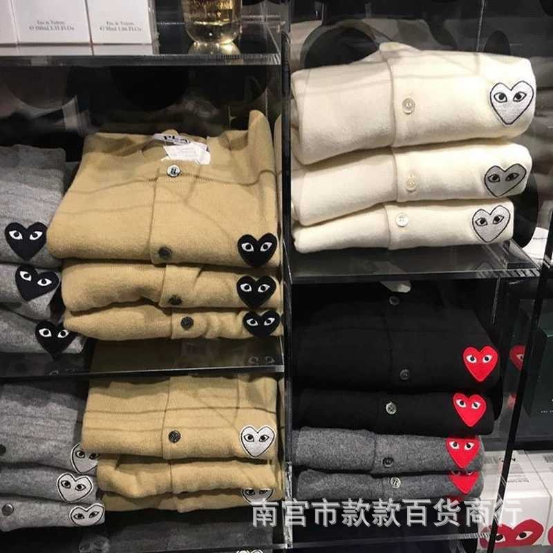 日本のニットセーター、川久保田風セーター、カーディガン、カップル・親子お揃い、メンズゆったりハート柄ウールセーター、保陵風インナー