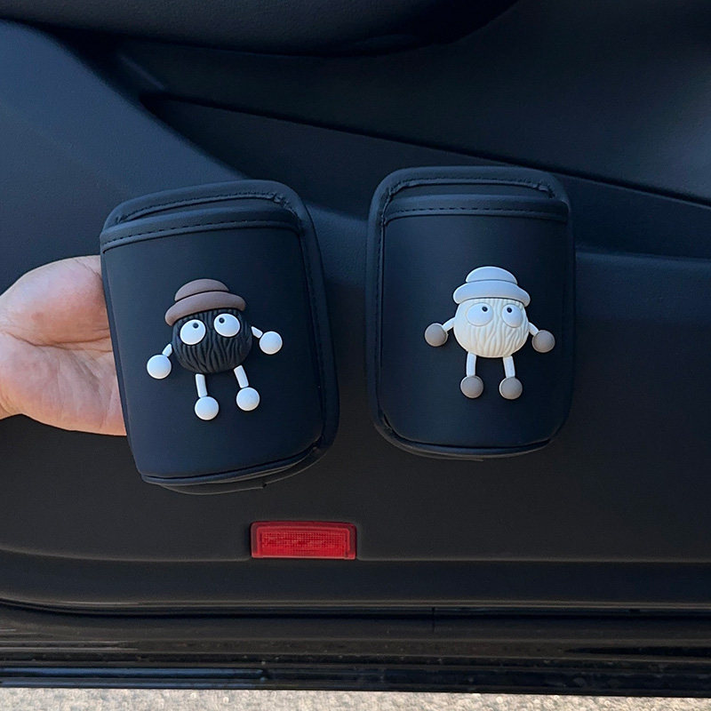Cute electric vehicle cup holder, milk tea cup holder, car storage box, cartoon tea cup bucket, storage bag, large-capacity cup
