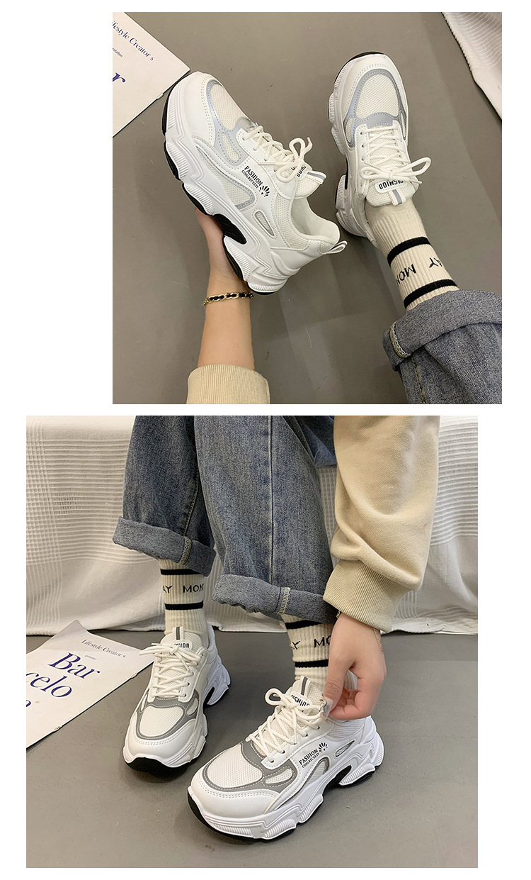 Damen Sneaker Mit Dicker Sohle Trendige Freizeitschuhe Herbst Winter_voghion.com