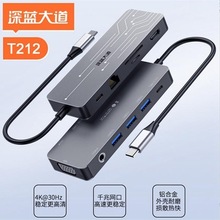 深蓝大道type-c转VGA HDMI网卡笔记本Type-C拓展坞T202 T100 T103