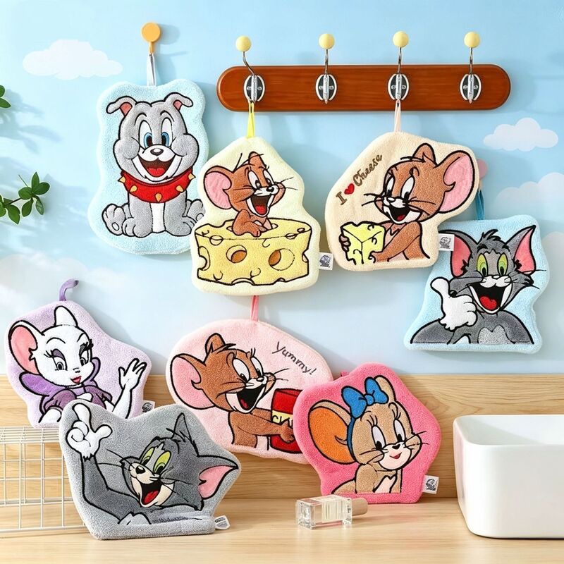 New Cross-Border Hanging Hand Towel, Cute and Stylish, Absorbent and Thickened, Suitable for Bathroom and Kitchen