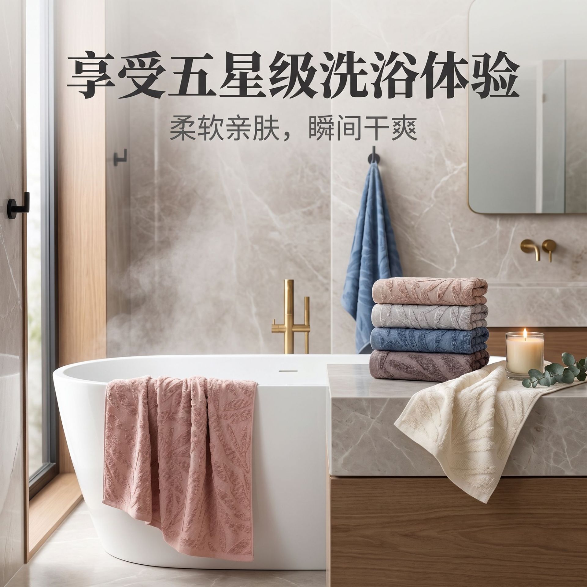 Cotton Towel Set, 32-Ply, 100% Cotton