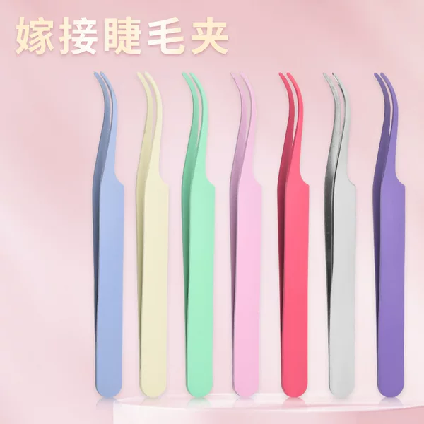 Directly from the Manufacturer: Anti-Stick, Glue-Free False Eyelash Tweezers, Stainless Steel Gold Feather Clip, Beginner Tools for Eyelash Extension, Used by Eyelash Technicians