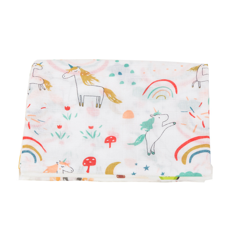 Fibra de bambú impresa toalla toalla de bebé primavera y verano manta Amazon plataforma de comercio exterior explosión