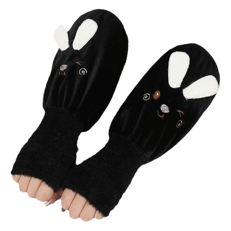 Детская грелка для рук нарукавник "два в одном", Женская осенне-зимняя мультяшная грязеотталкивающая нарукавная одежда, модные милые детские длинные теплые нарукавники