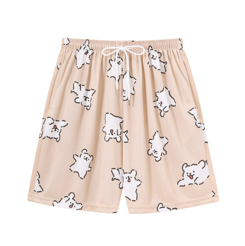 라인 강아지 반바지 - 노란색