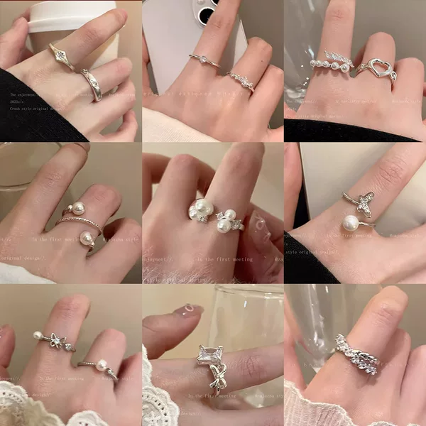 Korean Style Niche Design Ring with a Versatile and Unique High-End Feel, Minimalist Open-Ended Index Finger Ring