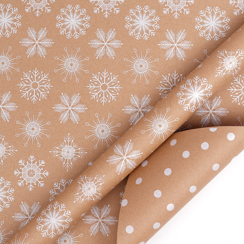 Amazon 新しい大型ロールクリスマスギフト包装紙両面ギフト包装紙レトロクラフト紙|undefined