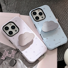 皮紋雲スタンド iPhone16 Apple 携帯電話ケース 17promax対応 13フィルム 12高級感 星