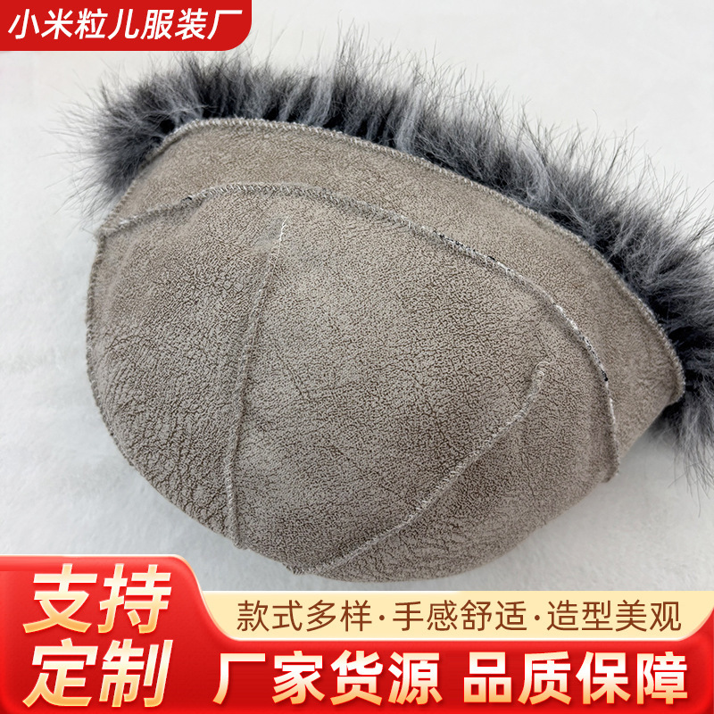 冬季帽子批发女加厚保暖仿皮草时尚百搭毛绒渔夫帽防风毛绒蒙古帽|undefined