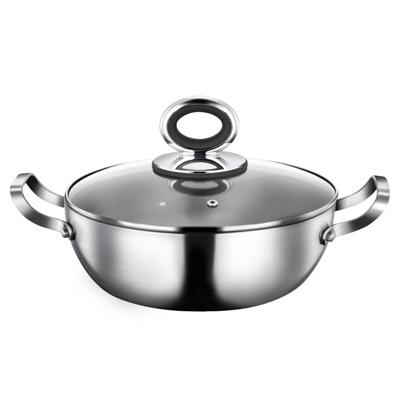 Caja de cocción de titanio real sin recubrimiento de gran capacidad no pegajosa para el hogar, horno electromagnético especial para la olla de cocción de titanio