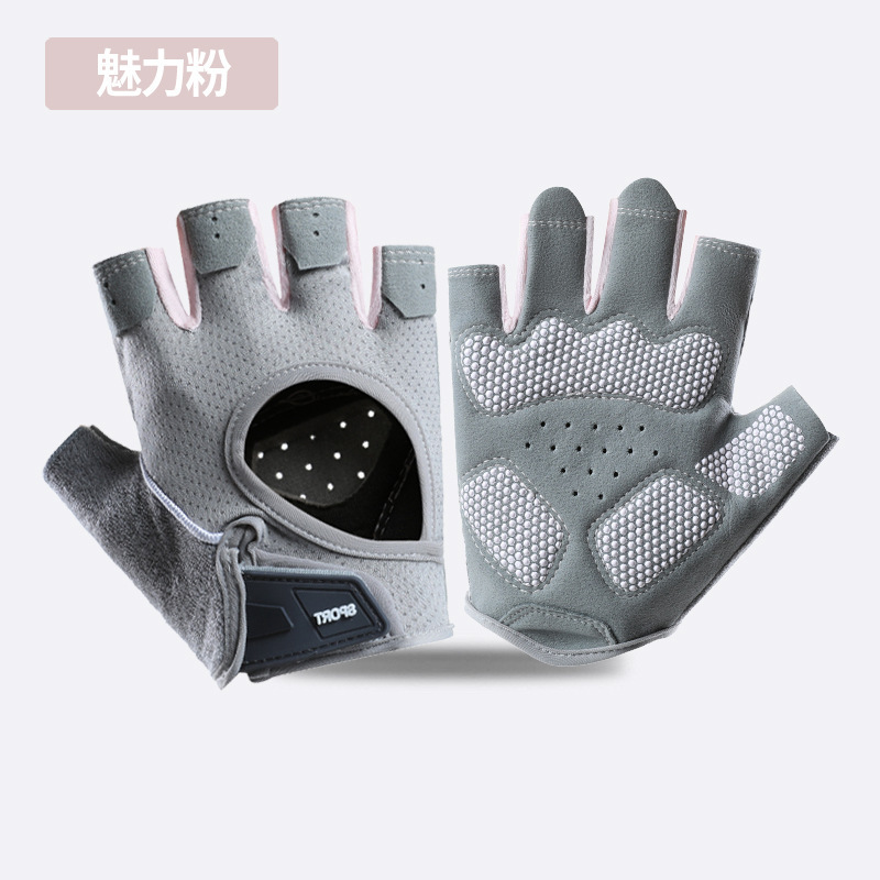 Guantes de medio dedo de acondicionamiento físico para hombres y mujeres de verano pareja deportivo antideslizante al aire libre guantes de montaña de medio dedo image 8