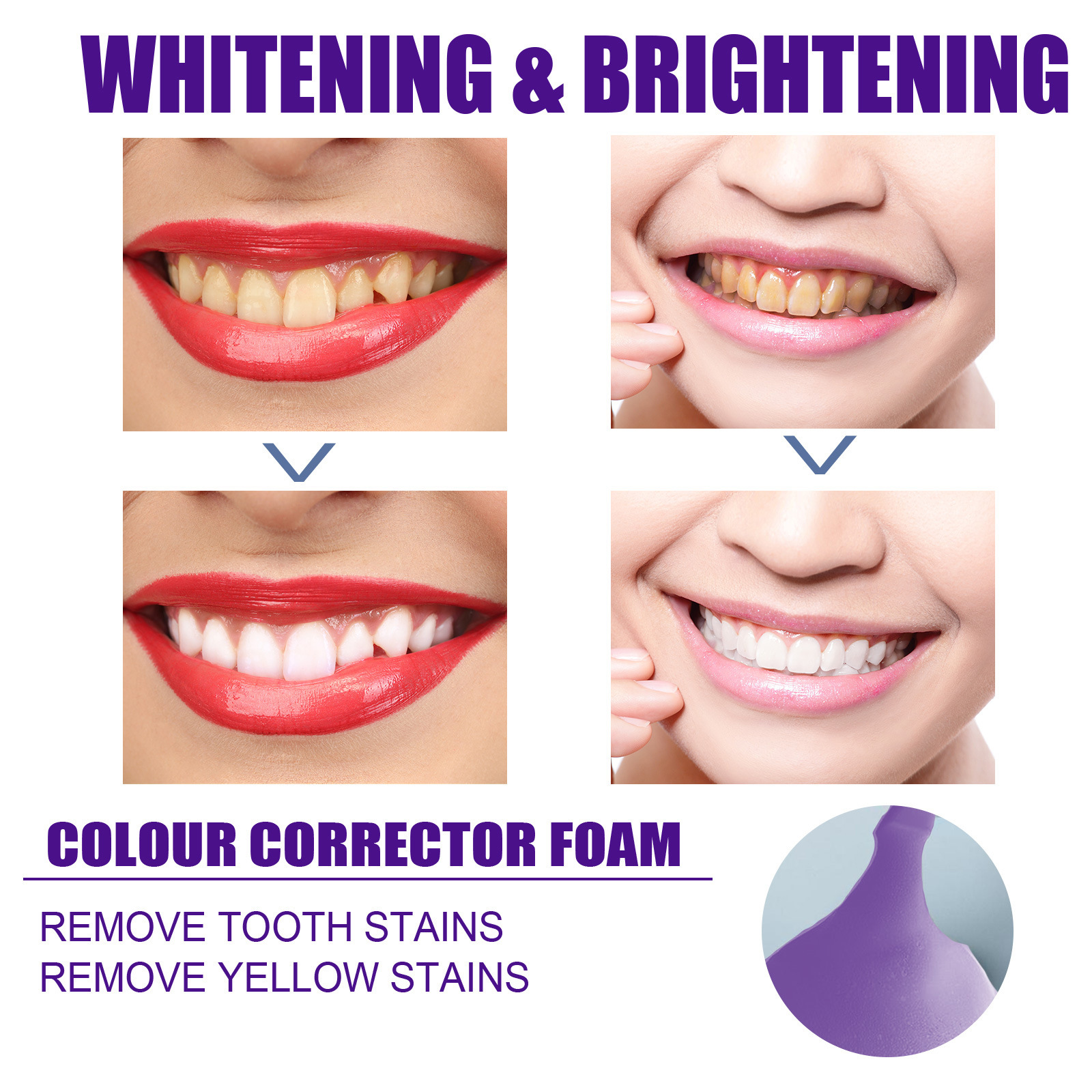 Jaysuing v34 Brightening White Whitening Correction Yellow Tooth Stains Oral Cleaning Toothpaste_voghion.com