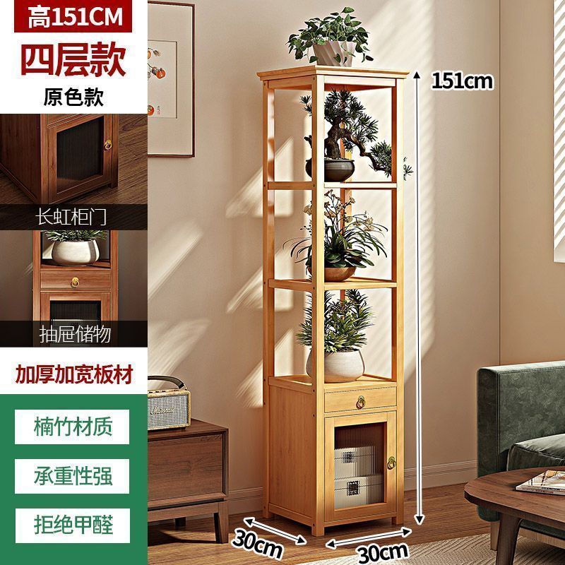 转角置物架耐用角柜客厅沙发墙角置物柜多功能摆件架子复古转角柜|undefined