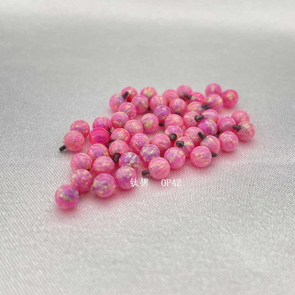 Astmf 136チタン合金極光オーストラリア宝キャンディー色ゼリーオーストラリア宝欧泊舌釘耳釘唇釘穿刺アクセサリー