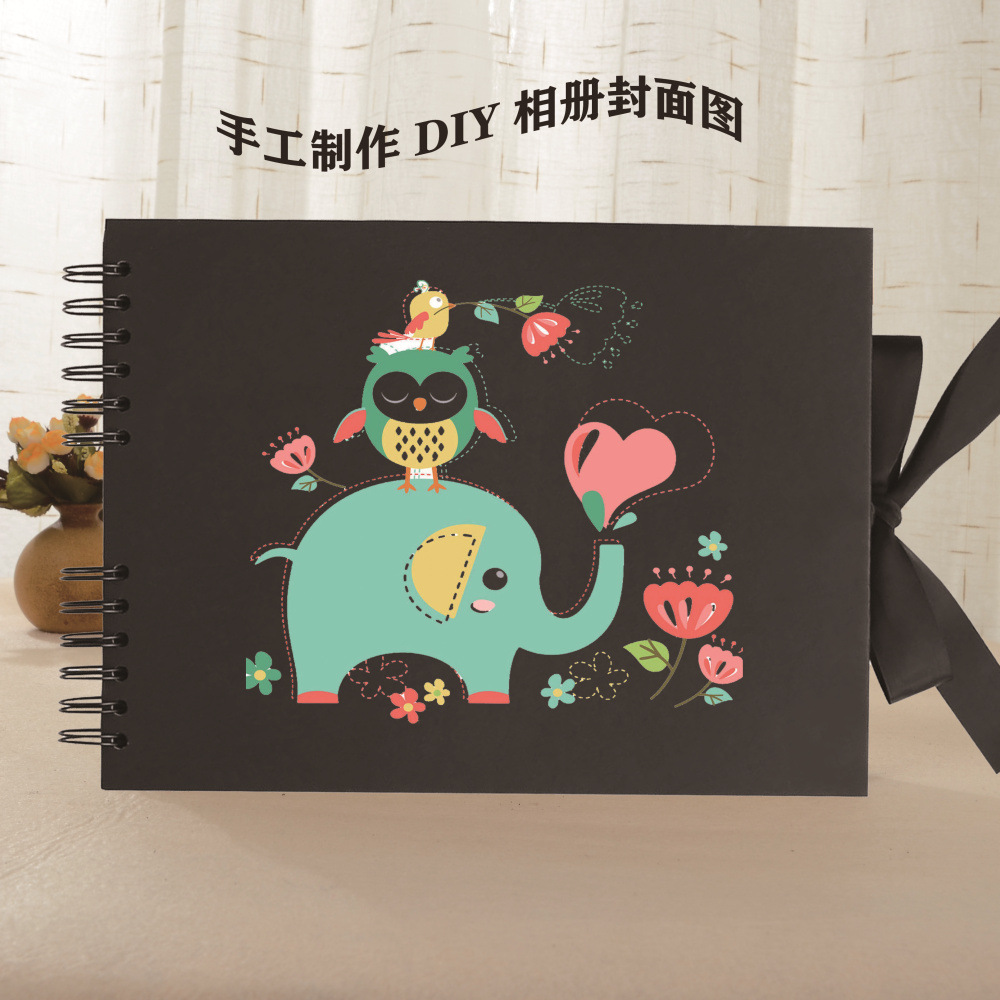 Amazon negro DIY álbum arco cinta álbum 40 páginas interiores traje de regalo conjunto transfronterizo