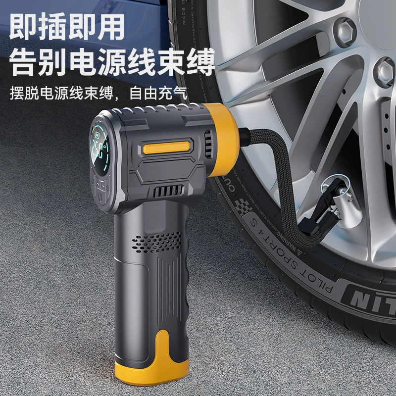 Портативный беспроводной автомобильный компрессор с цифровым дисплеем для подкачки шин велосипедов и автомобилей