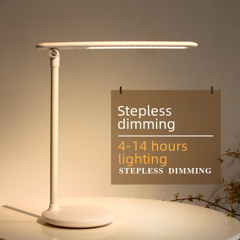 Creative small glutinous rice folding desk lamp student LED eye protection reading lamp USB charging desk lamp with infinite dimming night light