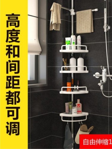 K9HX wholesale stainless steel punch-free bathroom toilet corner storage rack bathroom extension rack top-notch