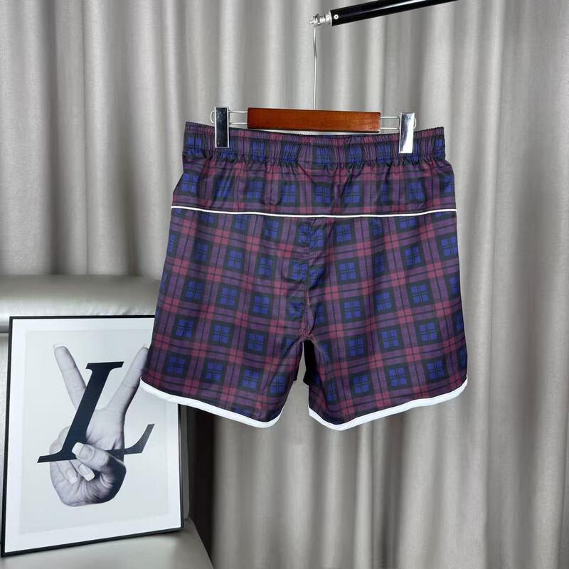 2026Ss Adidas Same Style Retro Plaid Drawstring Shorts with Three-Leaf Embroidery and Elastic Waistband, Unisex