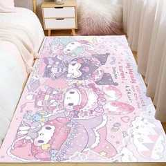 Small fresh ins bedroom girl bedside blanket princess room cartoon carpet children's mat floor mat gold velvet resistant