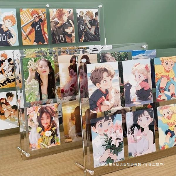 Акриловая подставка для фоторамки для небольших карточек, фотографий Polaroid 3inch шт., подставка с девятью сетками, специальная подставка для пазлов.