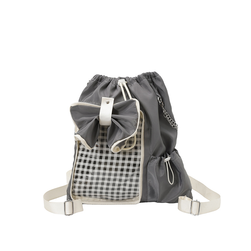 2026 nueva tendencia de gran capacidad bolso de hombro para mujeres lindas niñas de la escuela de viento bolsa de cuerda casual bolsa de dolor