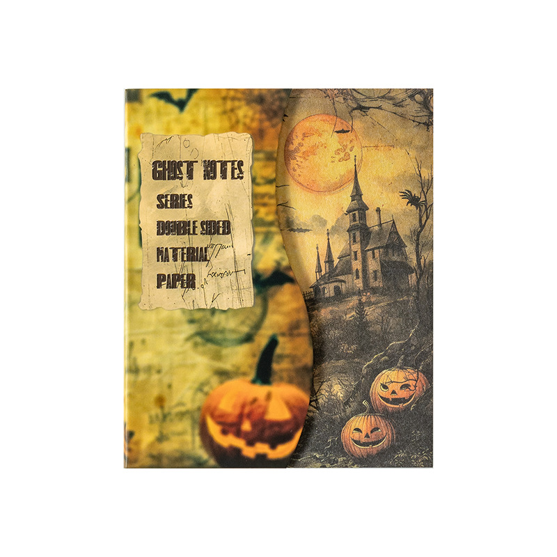 Ketchup Girl Material de doble cara Papel Ghost Notes Series Halloween Calabaza Libro de material de doble cara