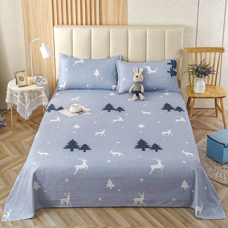 Fábrica de sábanas de algodón lavado, especificaciones al por mayor completas, sábanas, dormitorios de estudiantes, sábanas simples cepilladas universales para adultos