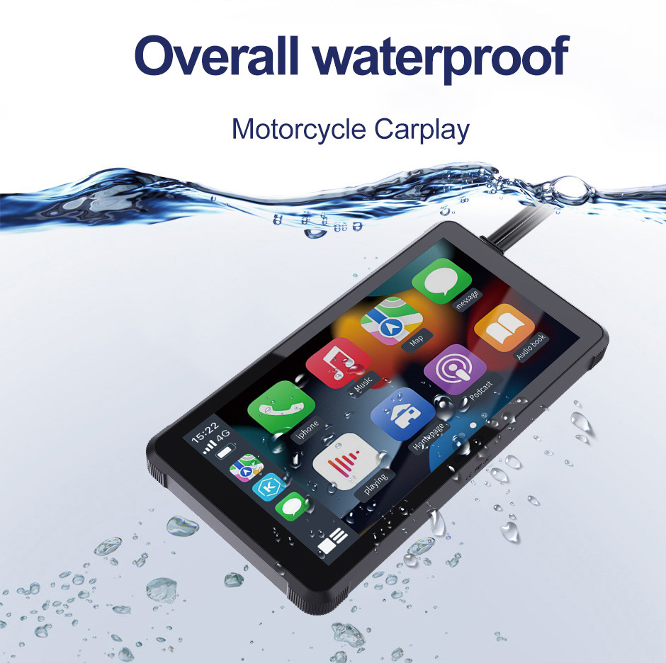 Cross-Border New Motorcycle Dual-Lens Navigation Screen Projection 1080P High-Definition Waterproof Carplay Driving Recorder