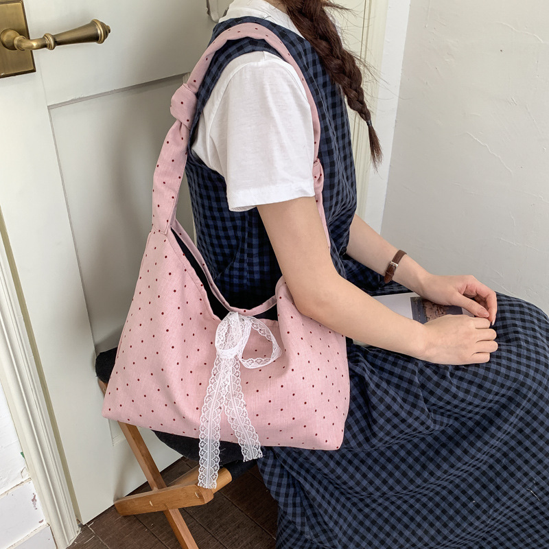 Bolsas de lona casuales de gran capacidad, bolsas de mujer 2026 nuevas moda diaria, bolsas de hombro de punto de onda, bolsas de viaje