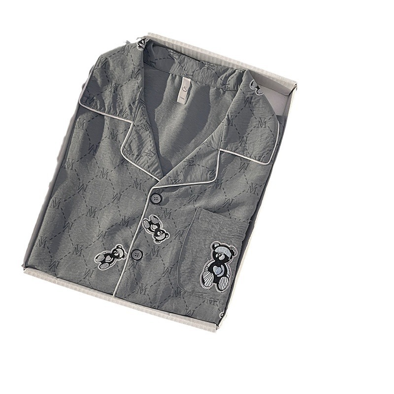 Nube de algodón pijama hombre primavera, otoño, invierno 2024 nuevo pantalón de manga larga cardigan para hombres set de ropa de hogar