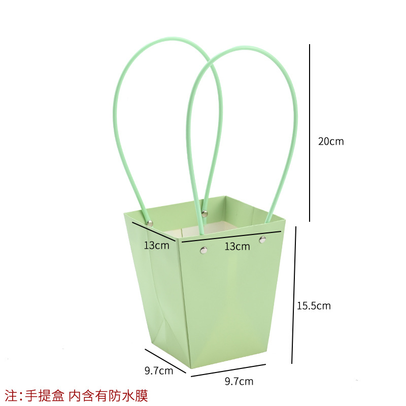Bolso especial transfronterizo para flores, descuento al por mayor, bolsa trapezoidal de papel kraft impermeable, bolsa de embalaje de regalo, bolsa de ramo
