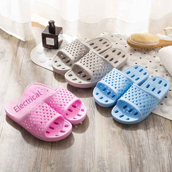 Bathroom Slippers EVA Hotel Wholesale Home Slippers Hollow Water Leakage Lightweight Slippers Summer Breathable Sandals for Couples