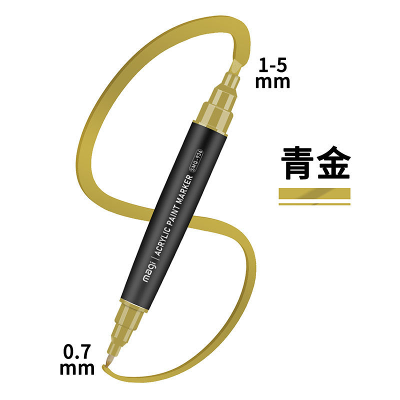 Set de marcadores acrílicos de doble punta personalizados Somic, impermeables, para manualidades DIY en cerámica