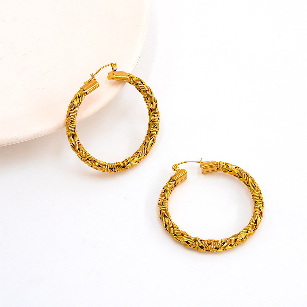 1 Pair Quantity Fashion Geometric Stainless Steel Plating Earrings 1 Pair