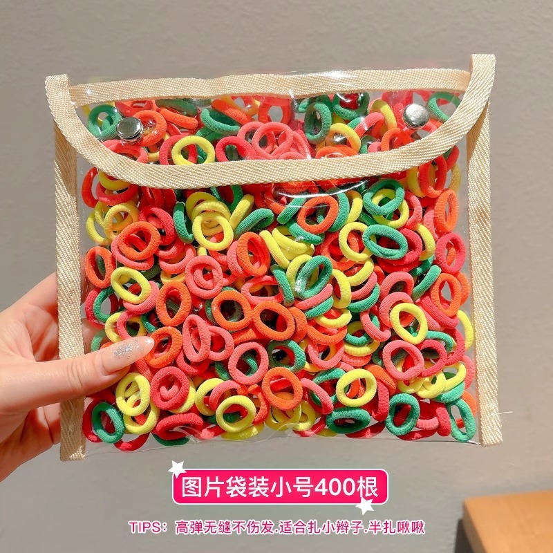 韩版儿童发圈无痕耐用毛巾圈头绳高弹力皮筋发绳儿童百搭纯色发饰|undefined
