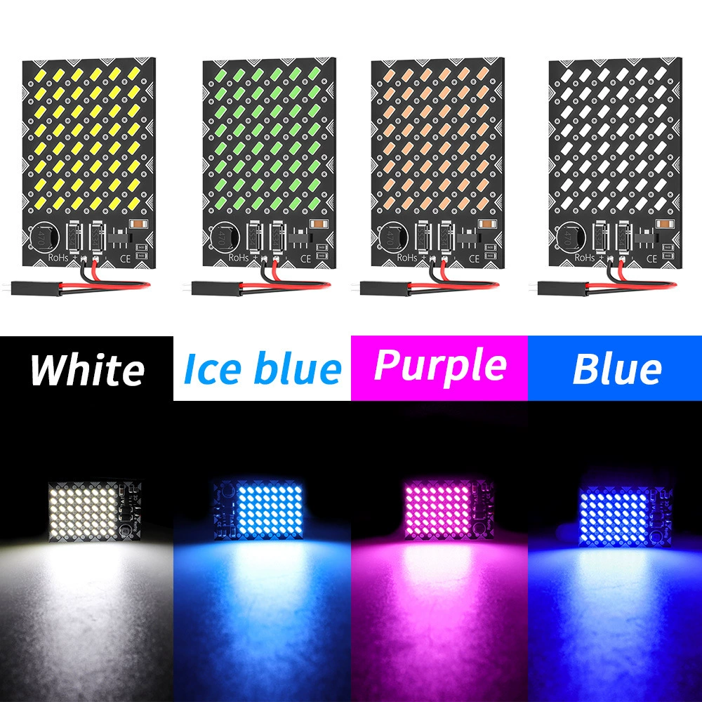 Автомобильный светодиодный светильник на крыше 3014 48SMD 12-24V Универсальная алюминиевая пластина световая панель высокого качества подсветка дверного светильника