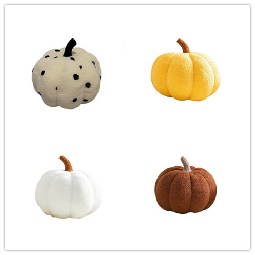 Polka Pumpkin Pillow Nordic Retro Style Pumpkin Pillow Light Luxury Home Ornaments Children's Pumpkin Pillow One-Piece Hair