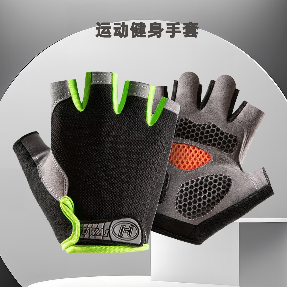 Protección solar medio dedo guantes hielo seda manicura hombres y mujeres delgada primavera y verano transpirable al aire libre equitación guantes de fuga de dedo